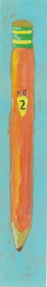 Painting of pencil by Gene McCormick.