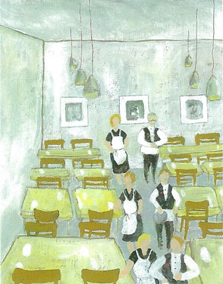Painting of restaurant by Gene McCormick